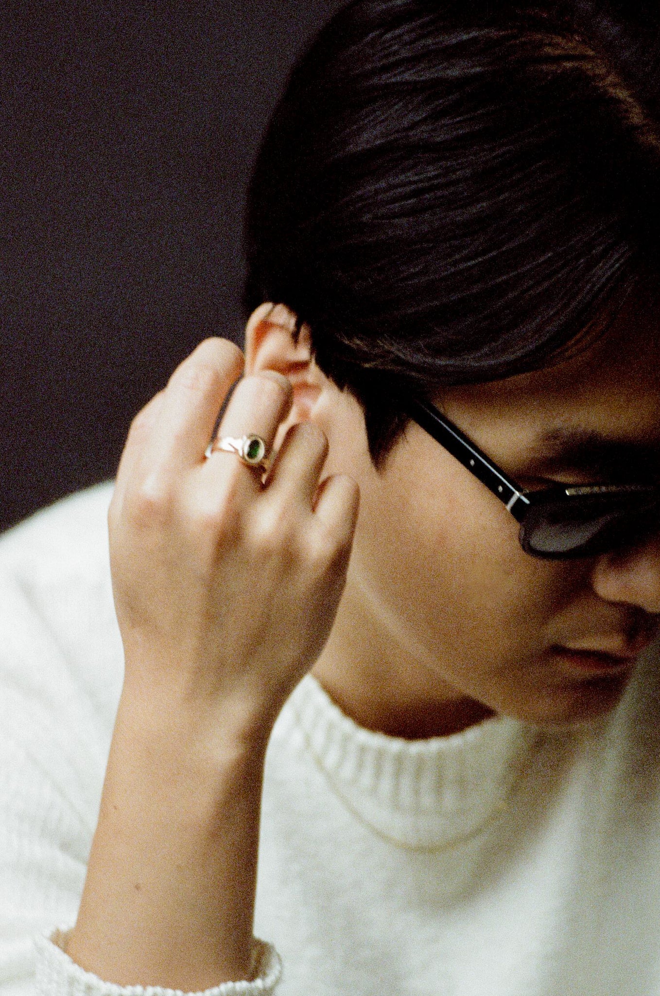 Graveshire Ring / rose gold + emerald