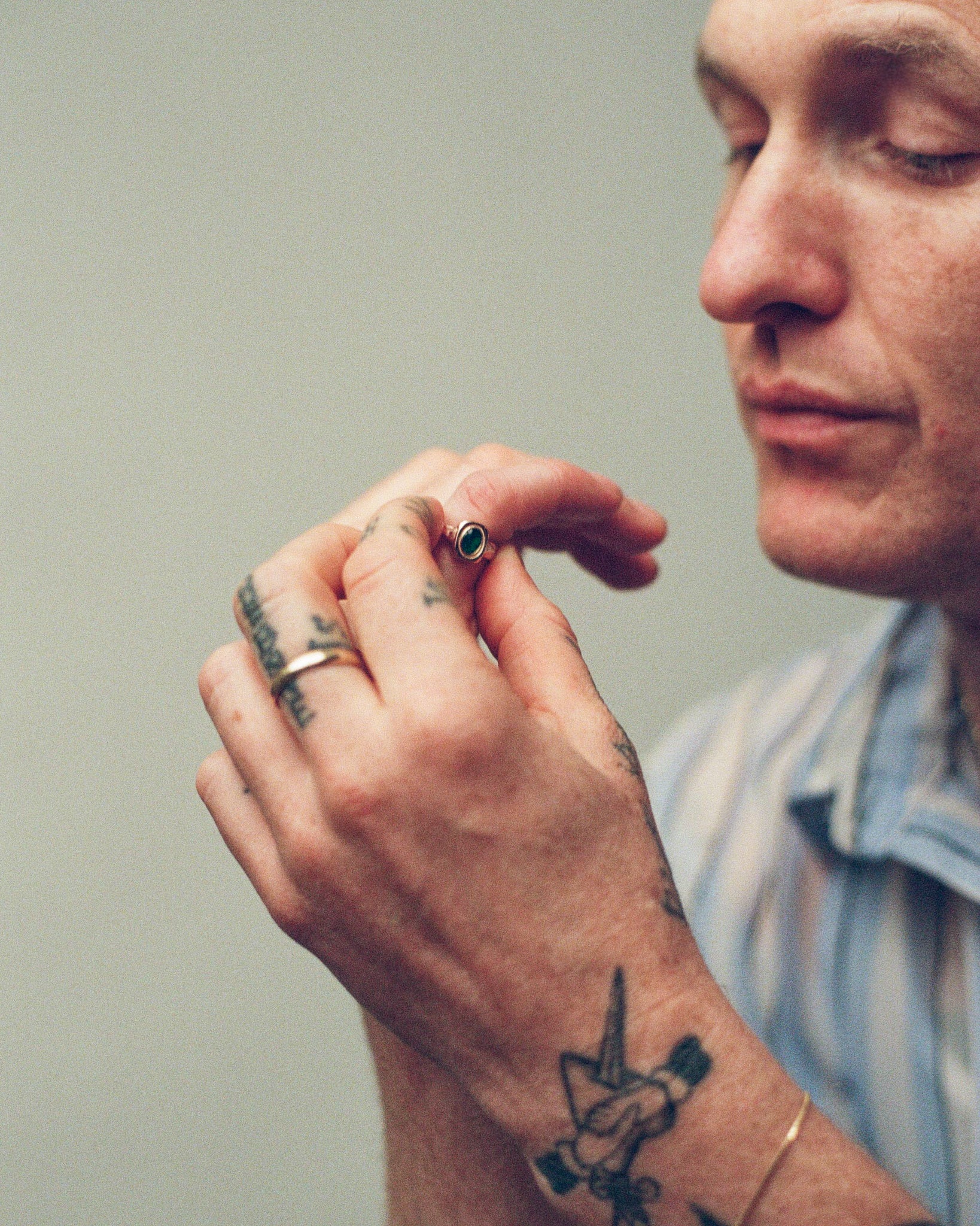 Graveshire Ring / rose gold + emerald