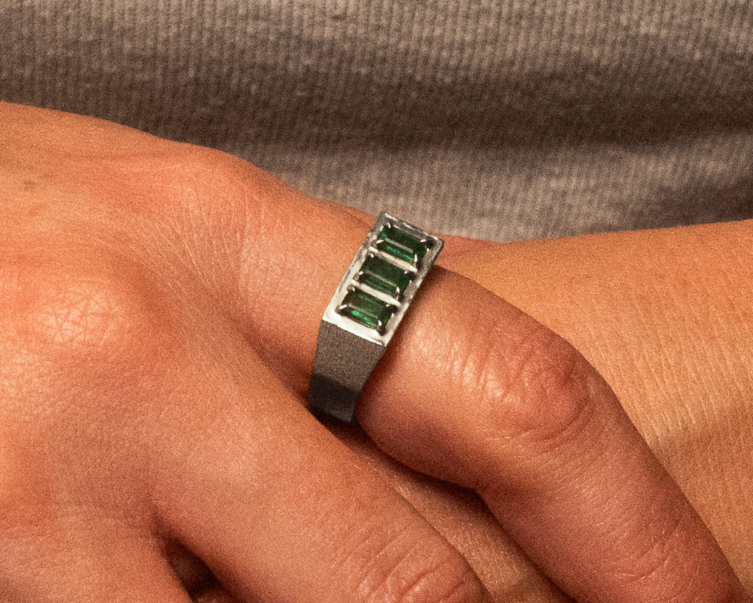 Oathbound Ring | Sterling Silver + Emerald