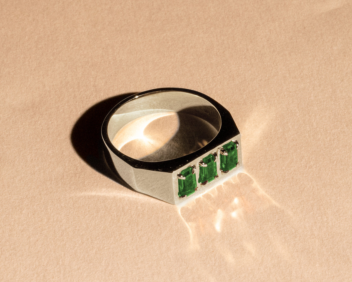 Oathbound Ring | Sterling Silver + Emerald