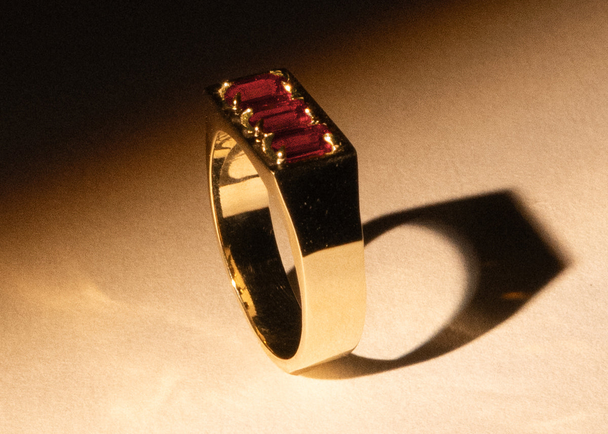 Oathbound Ring | 18K Yellow Gold + Ruby