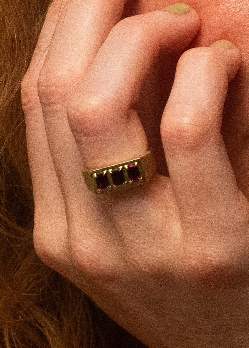Oathbound Ring | 18K Yellow Gold + Ruby