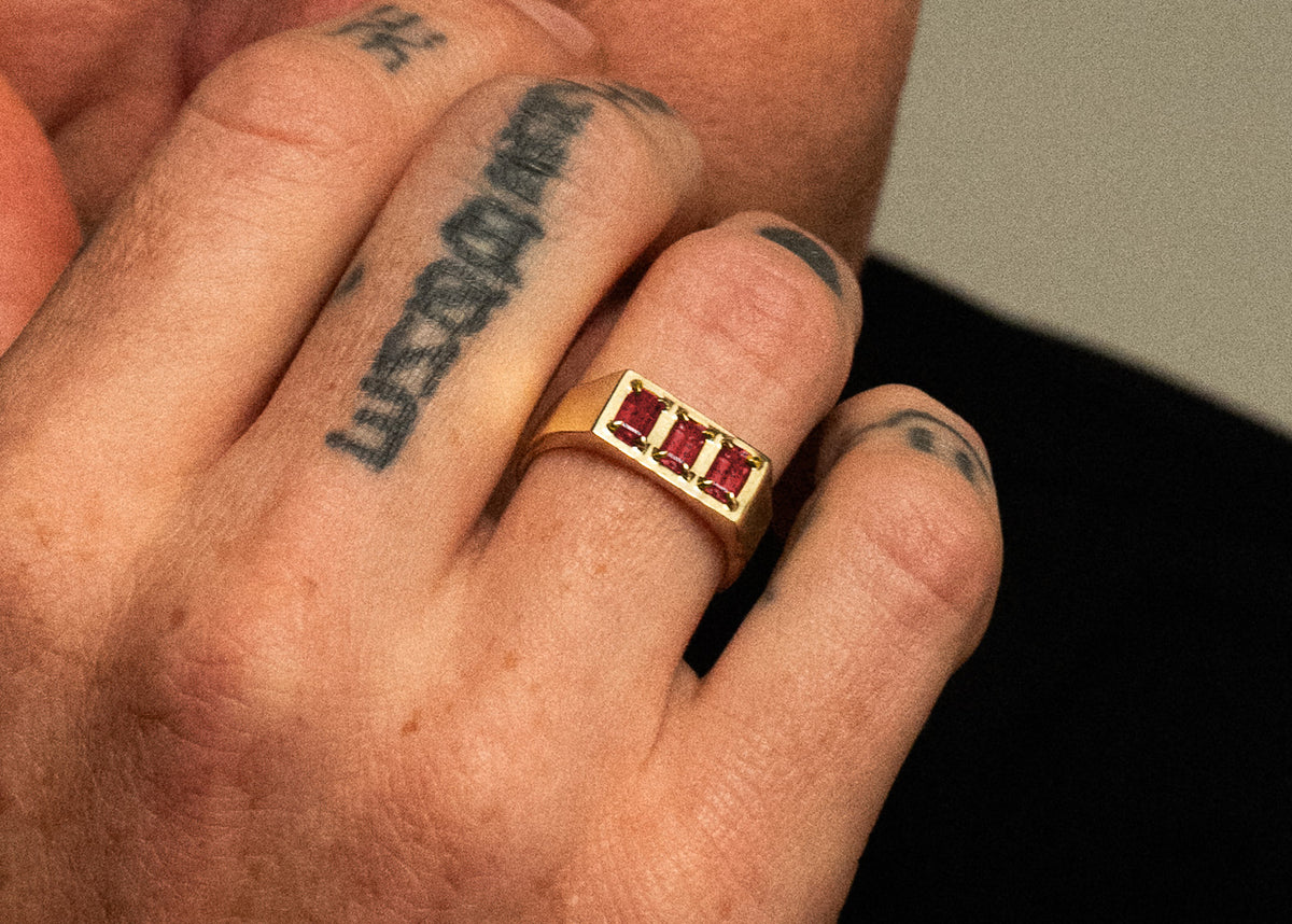 Oathbound Ring | 18K Yellow Gold + Ruby