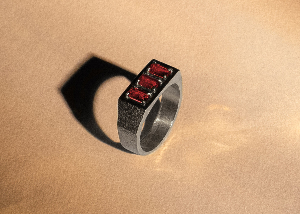 Oathbound Ring | Sterling Silver + Ruby