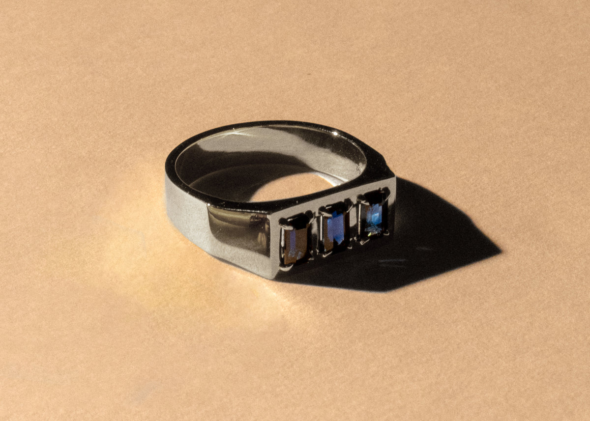 Oathbound Ring | Sterling Silver + Sapphire