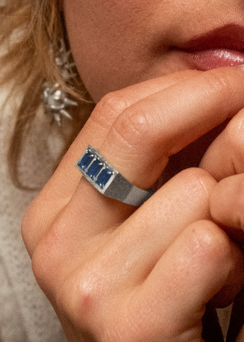 Oathbound Ring | Sterling Silver + Sapphire