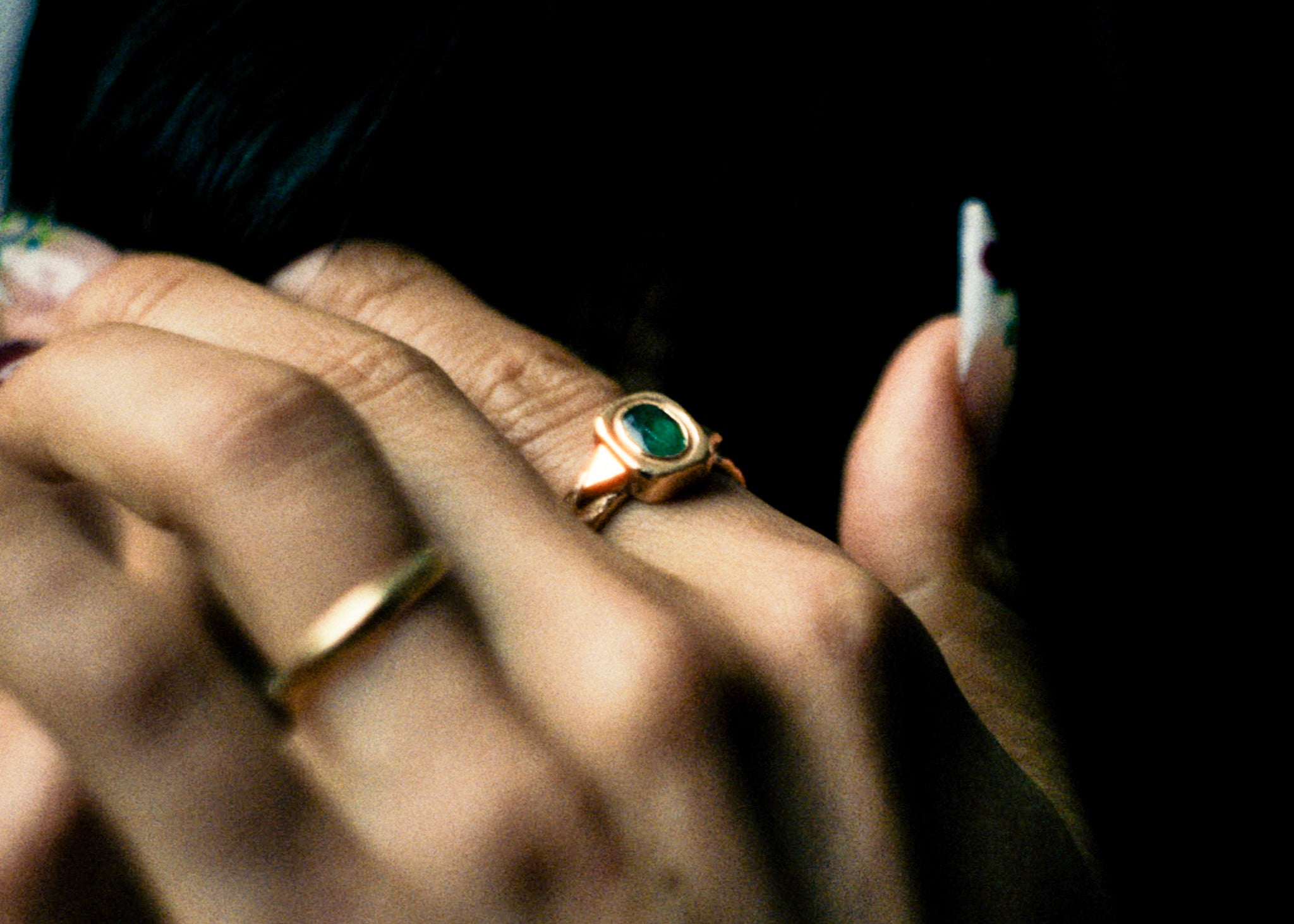 Graveshire Ring / rose gold + emerald