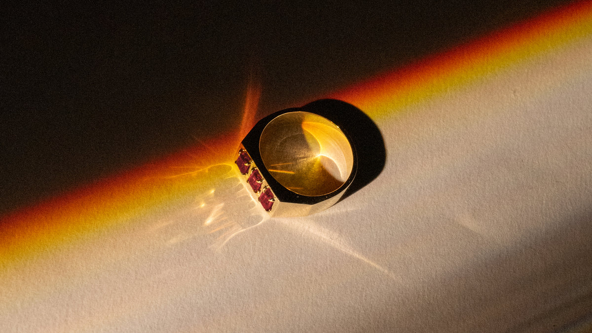 Oathbound Ring | 18K Yellow Gold + Ruby