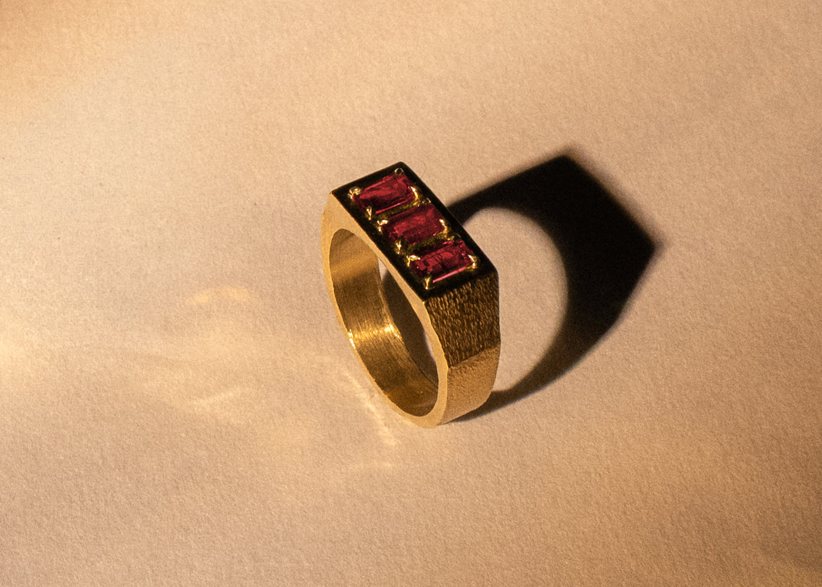 Oathbound Ring | 18K Yellow Gold + Ruby