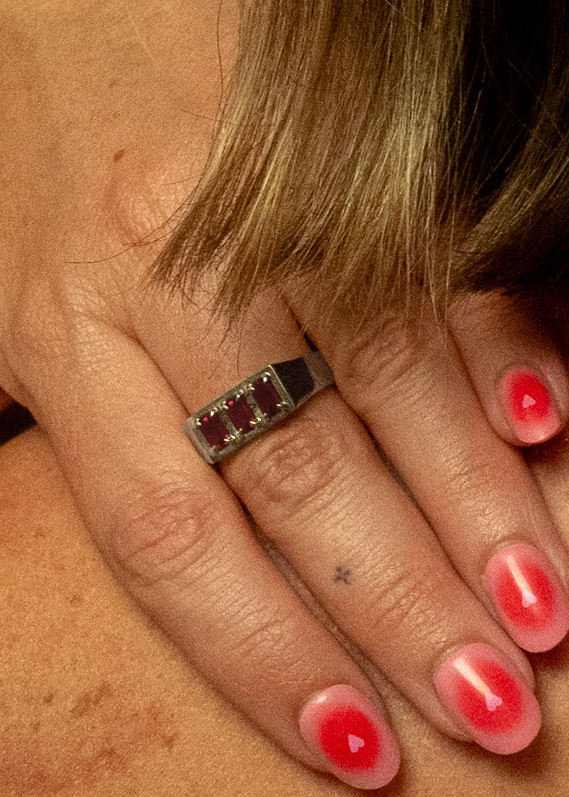 Oathbound Ring | Sterling Silver + Ruby