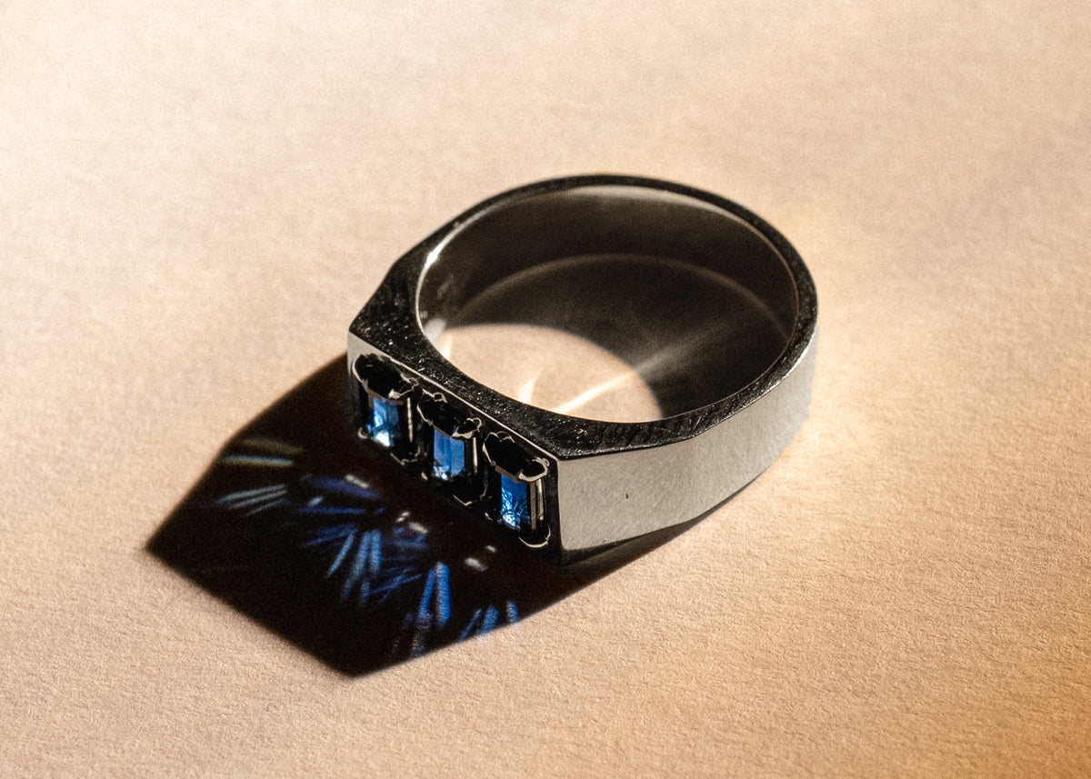 Oathbound Ring | Sterling Silver + Sapphire